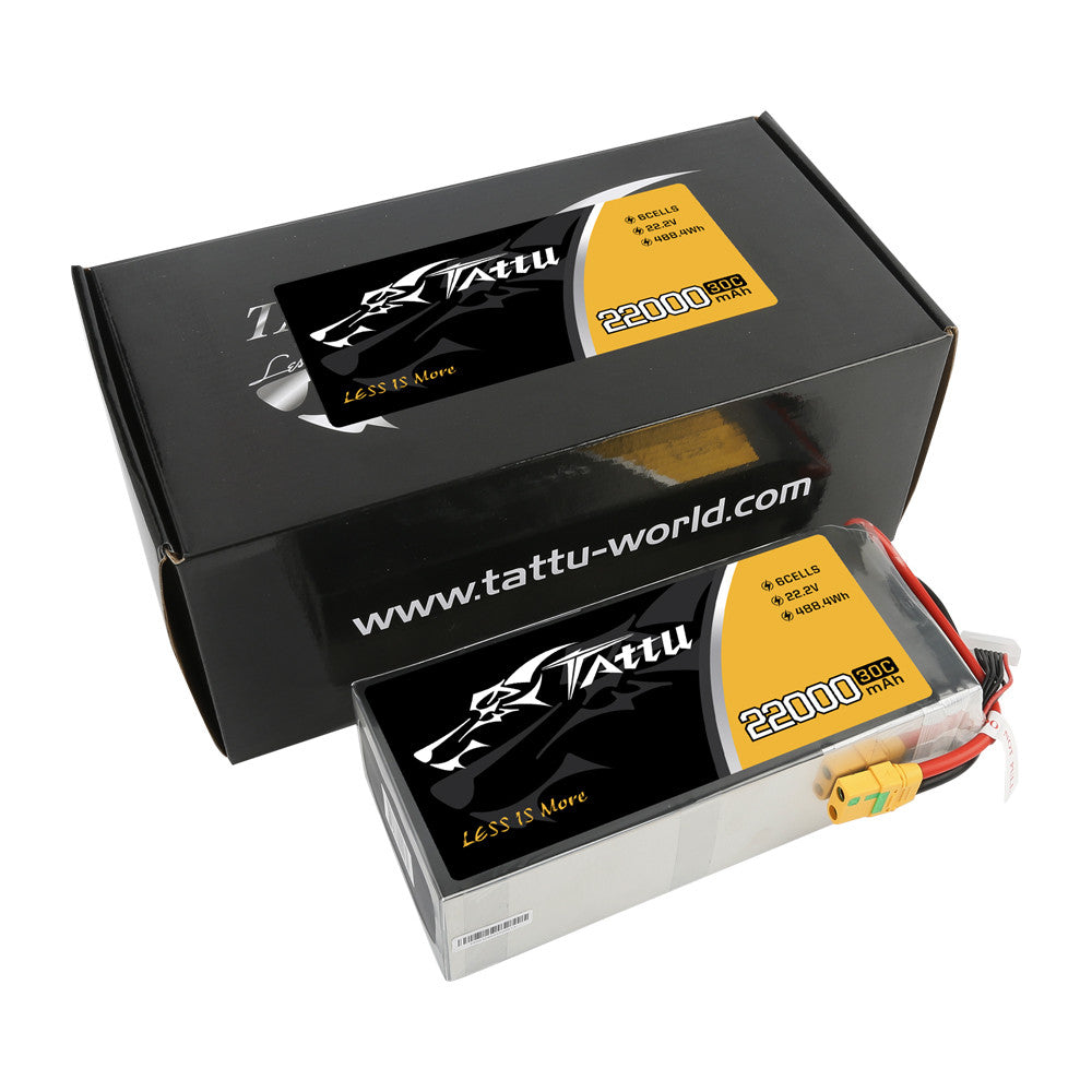 Batterie Tattu 22000mAh 6S LiPo 22.2V 25C – XT90
