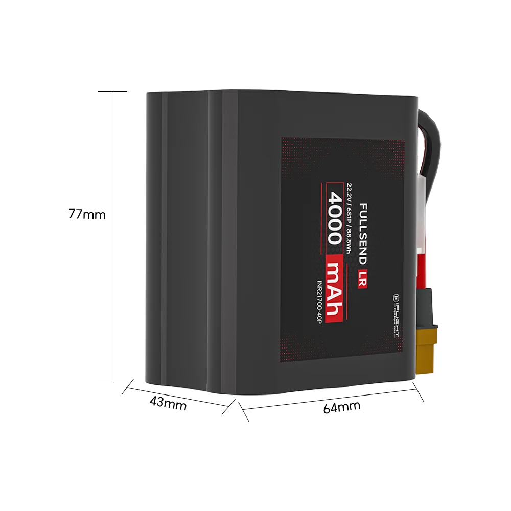Batterie iFlight Fullsend 6S 4000mAh Li-Ion 22.2V – XT60 – Endurance longue distance pour FPV 7"