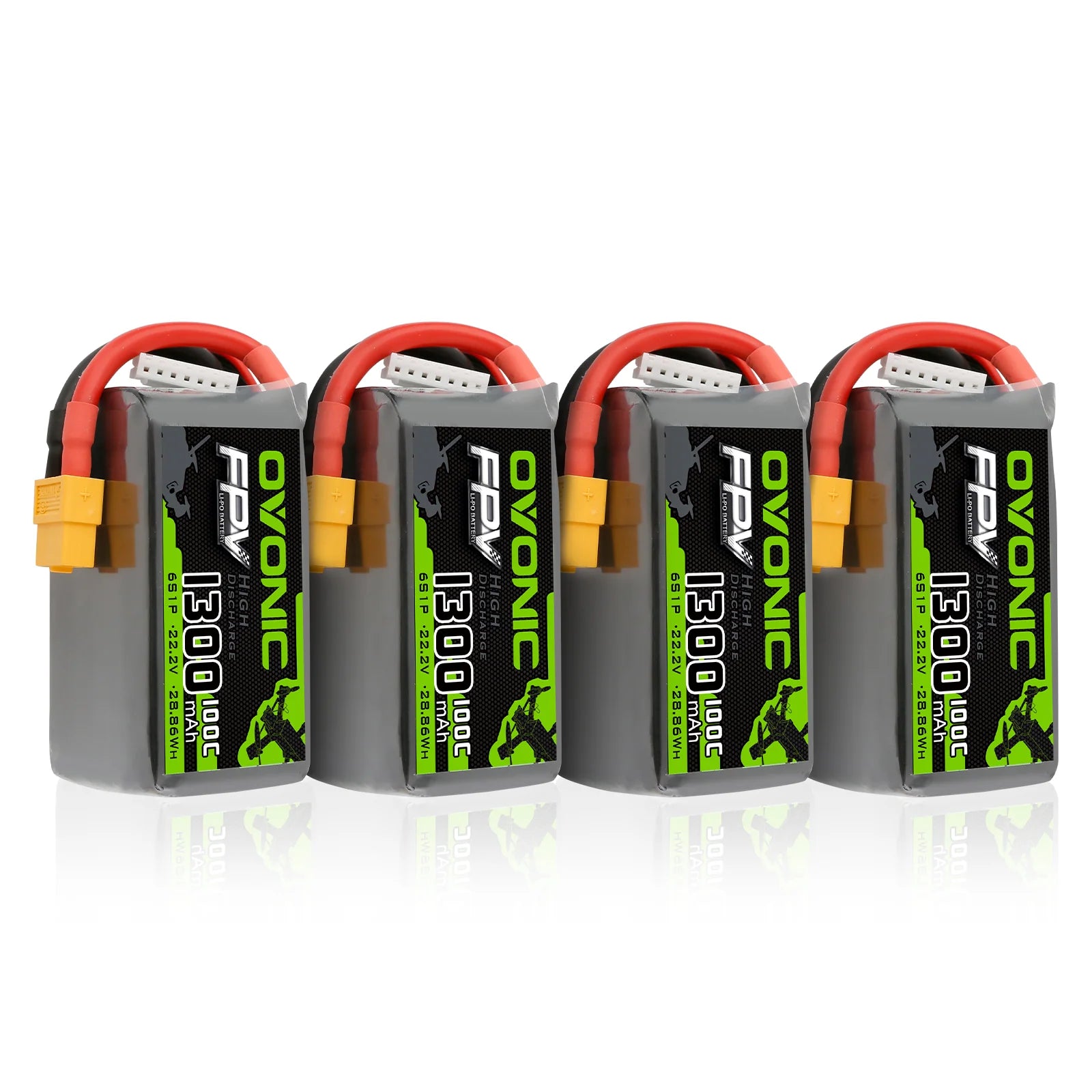 Batterie Ovonic 100C 1300mAh 6S LiPo 22.2V – XT60